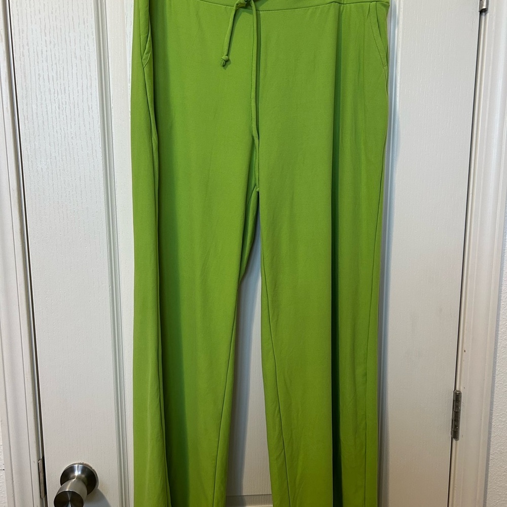 Vibrant Green Drawstring Pants